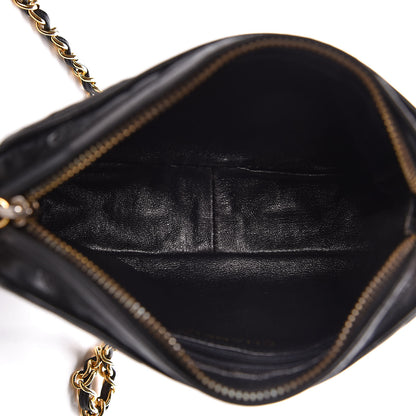Chanel Lambskin Quilted Tassel Camera Case Pouch Black 5 of 14
