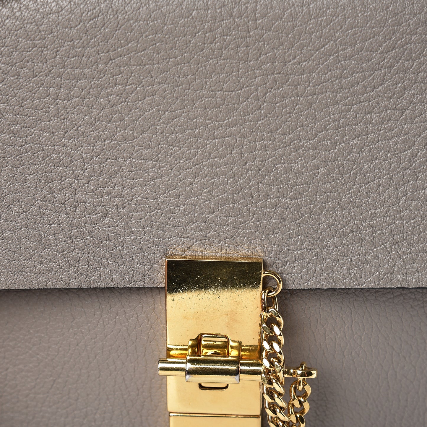 Grained Lambskin Drew Shoulder Bag Motty Grey