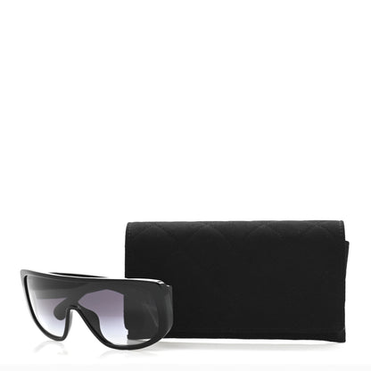 Chanel Acetate Shield Sunglasses 5495A Black 8 of 8