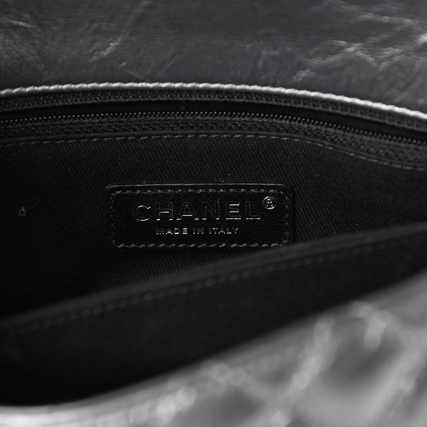 Aged Calfskin Quilted Mini Coco Handle Flap Charcoal