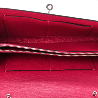 Hermes Chevre Mysore Kelly Wallet To Go Rose Mexico 5 of 12