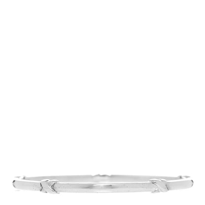 Tiffany Sterling Silver Signature X Bangle Bracelet 3 of 4