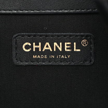 Chanel Goatskin Quilted Chain Drawstring Bag Black 6 of 10