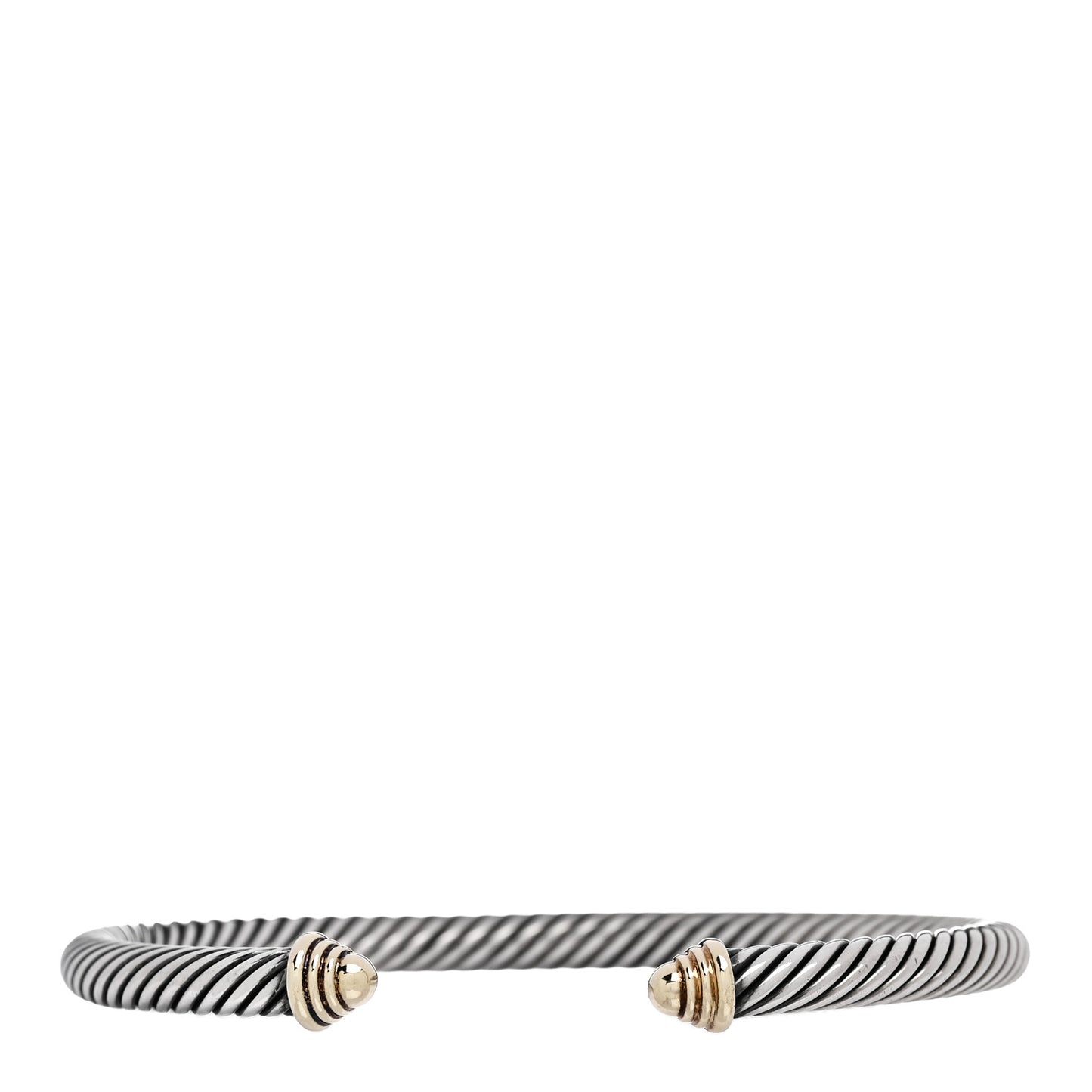 Sterling Silver 14K Yellow Gold 5mm Cable Classics Bracelet