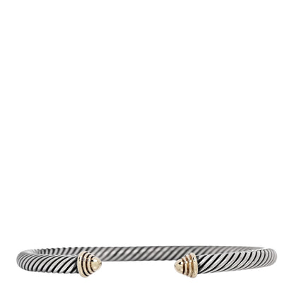 David Yurman Sterling Silver 14K Yellow Gold 5mm Cable Classics Bracelet 1 of 3