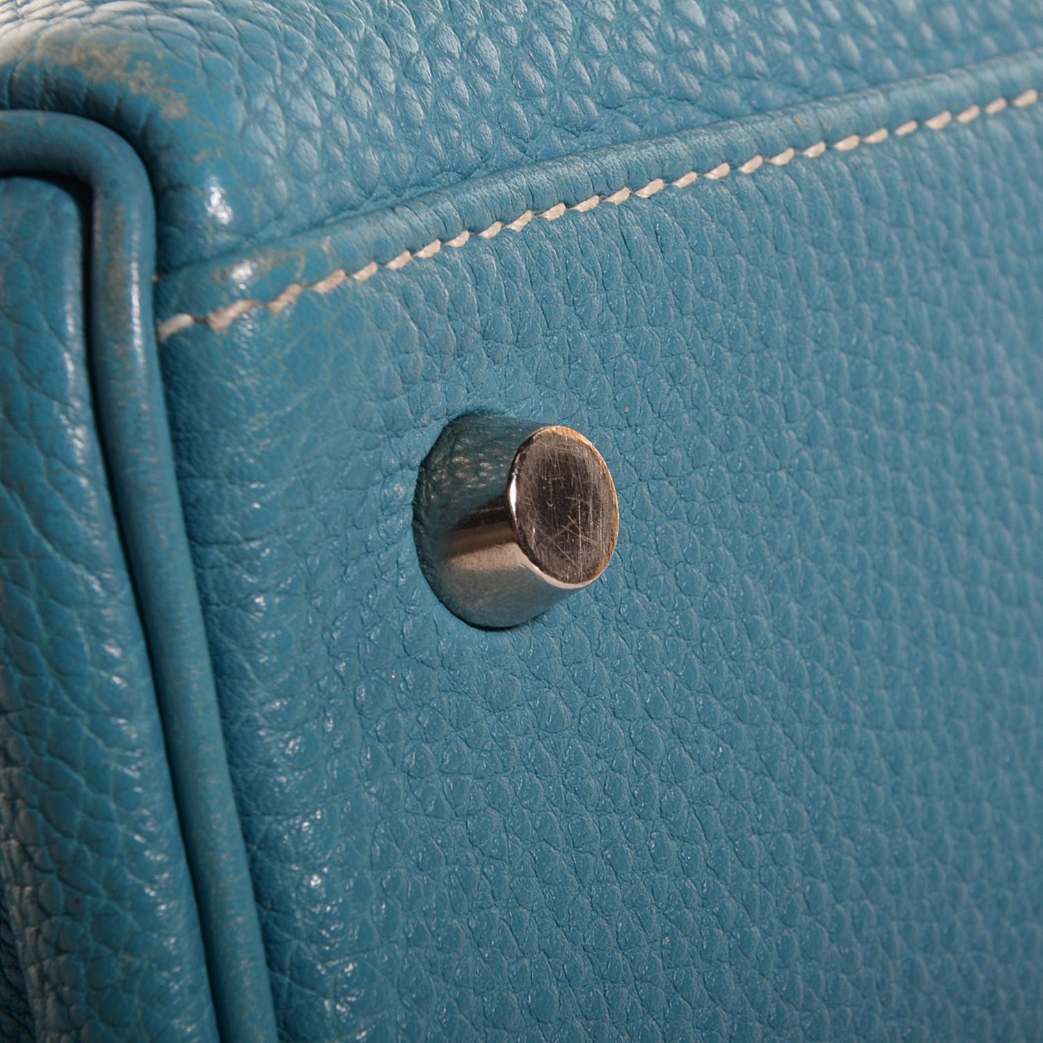 Hermes Togo Kelly Retourne 32 Blue Jean 12 of 19