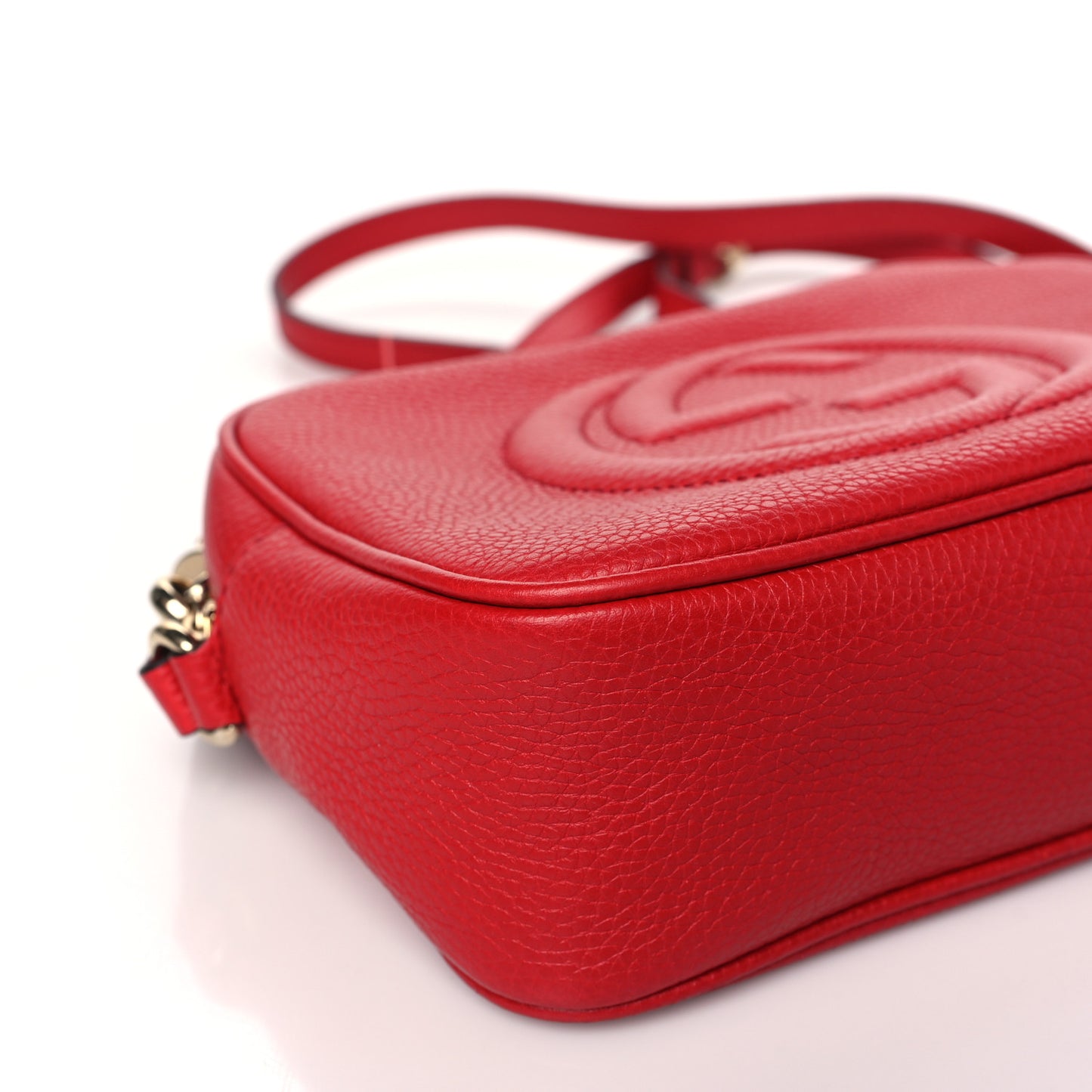 Pebbled Calfskin Small Soho Disco Bag Tabasco Red