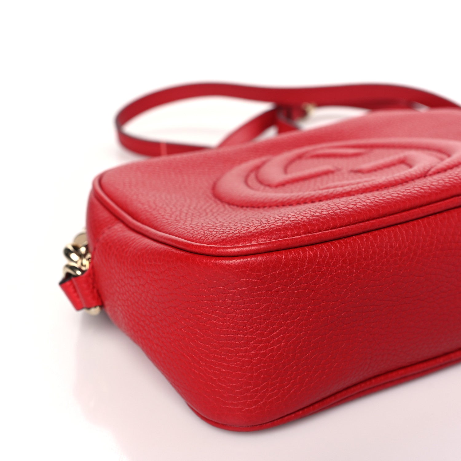 Gucci Pebbled Calfskin Small Soho Disco Bag Tabasco Red 9 of 11