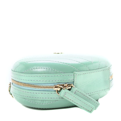 Chanel Calfskin Chevron Stitched Evening Bag Blue 4 of 10