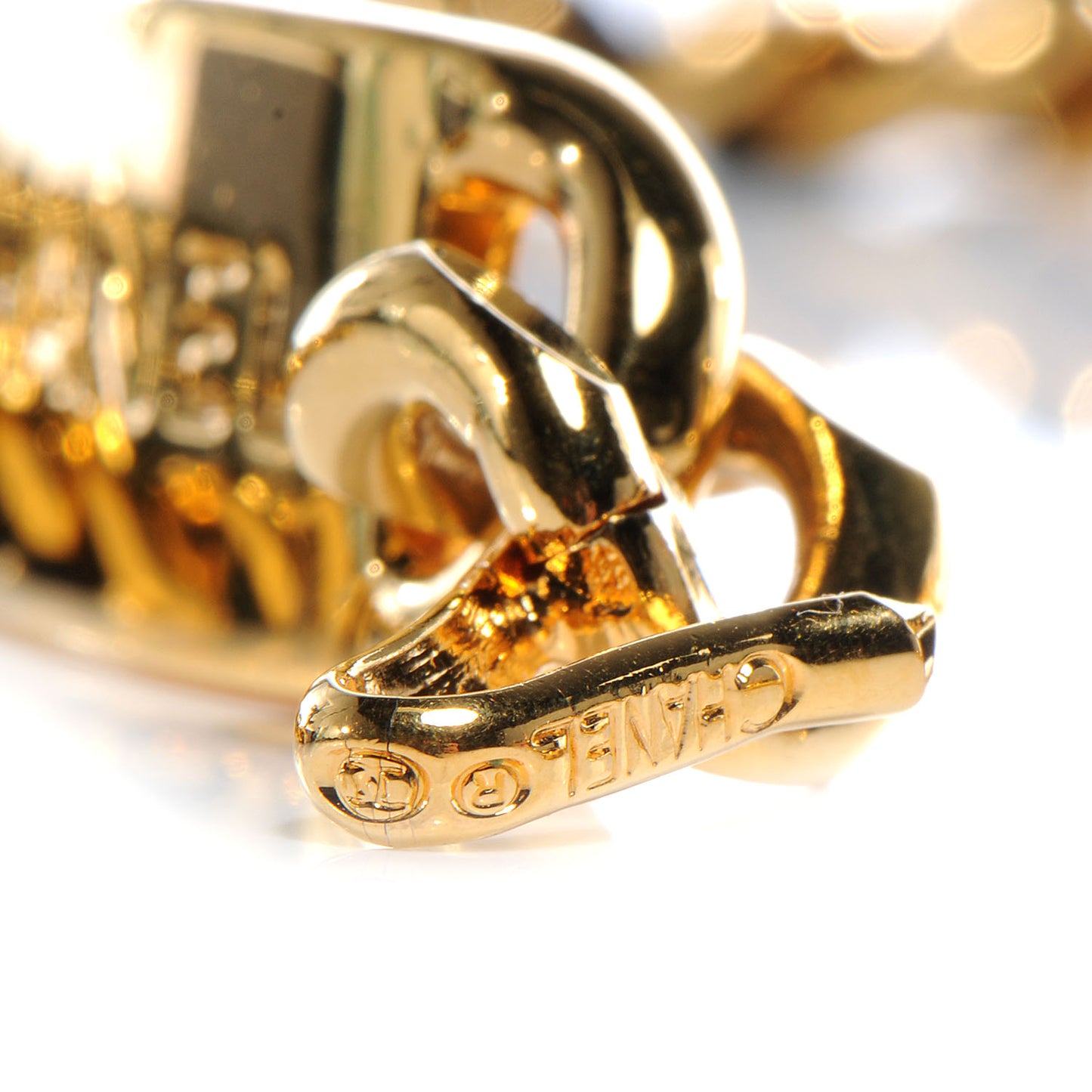 Leather Gold Chain Link Medallion Belt Black