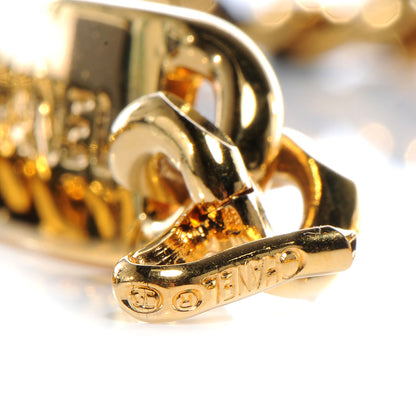 Chanel Leather Gold Chain Link Medallion Belt Black 4 of 6