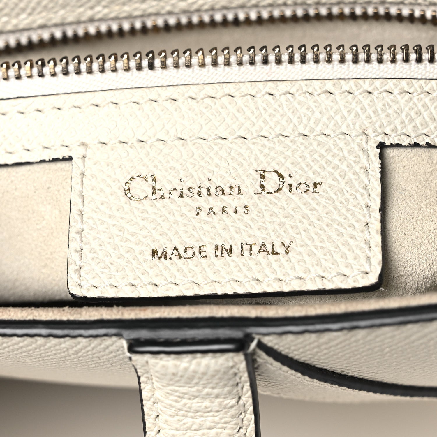 Christian Dior Grained Calfskin Saddle Bag White 5 of 11