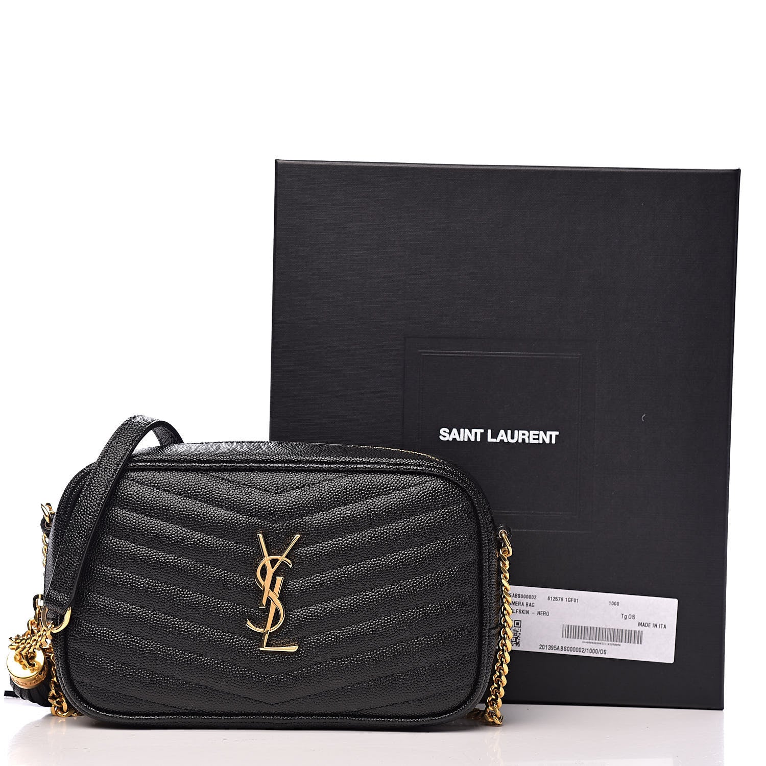 Saint Laurent Grain De Poudre Matelasse Monogram Mini Lou Camera Bag Black 12 of 12