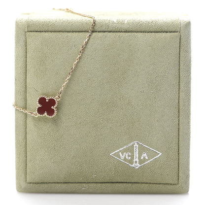 Van Cleef & Arpels 18K Rose Gold Carnelian Sweet Alhambra Bracelet 8 of 8