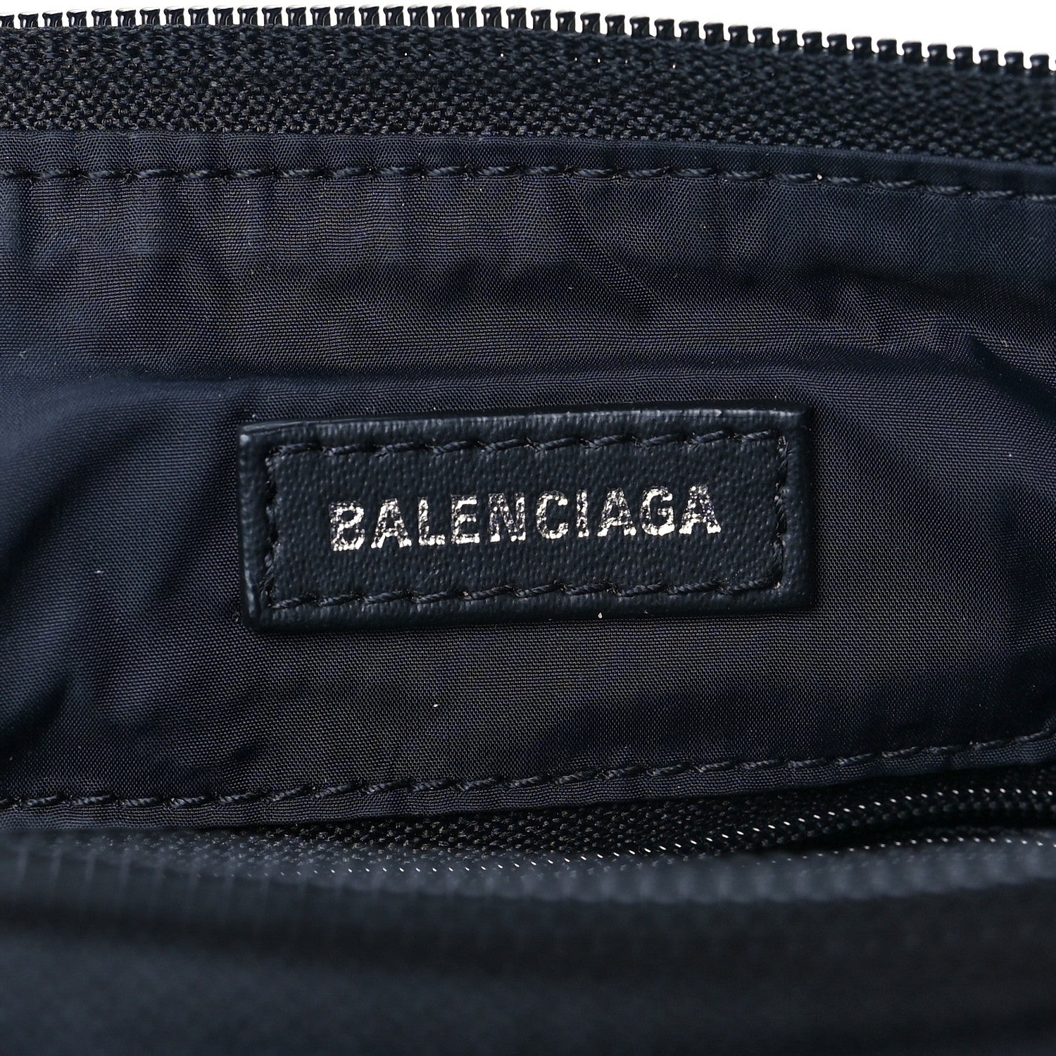 Balenciaga Recycled Sport Nylon Logo Embroidered Wheel Sling Bag Black White 6 of 7