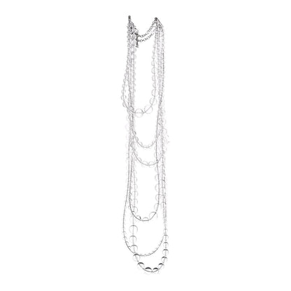 Chanel Crystal CC Multi Strand Long Chain Necklace Transparent 3 of 5