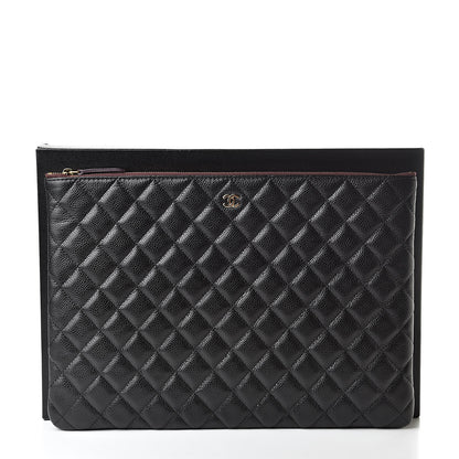 Chanel Caviar Quilted Large Cosmetic Case Black 8 of 8