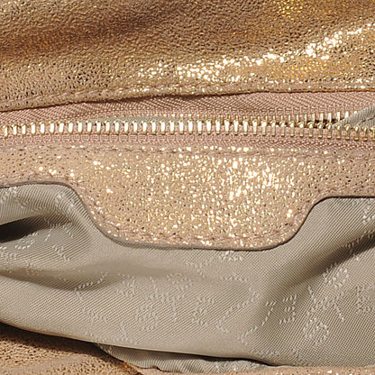 Stella McCartney Faux Leather Shaggy Deer Falabella Small Gold 6 of 6