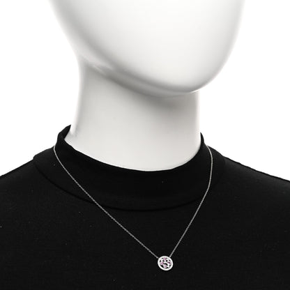 Tiffany Platinum Diamond Pink Sapphire Cobblestone Pendant Necklace 2 of 5