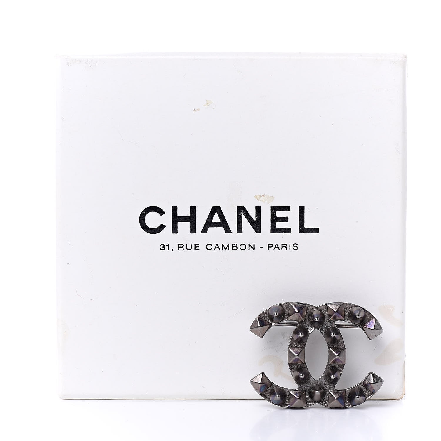 Chanel Ruthenium CC Spike Brooch 5 of 5