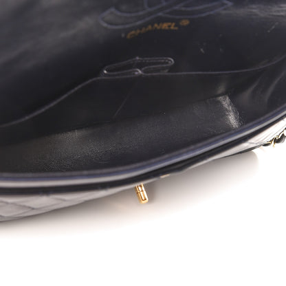 Chanel Lambskin Quilted Medium Double Flap Navy 5 of 18