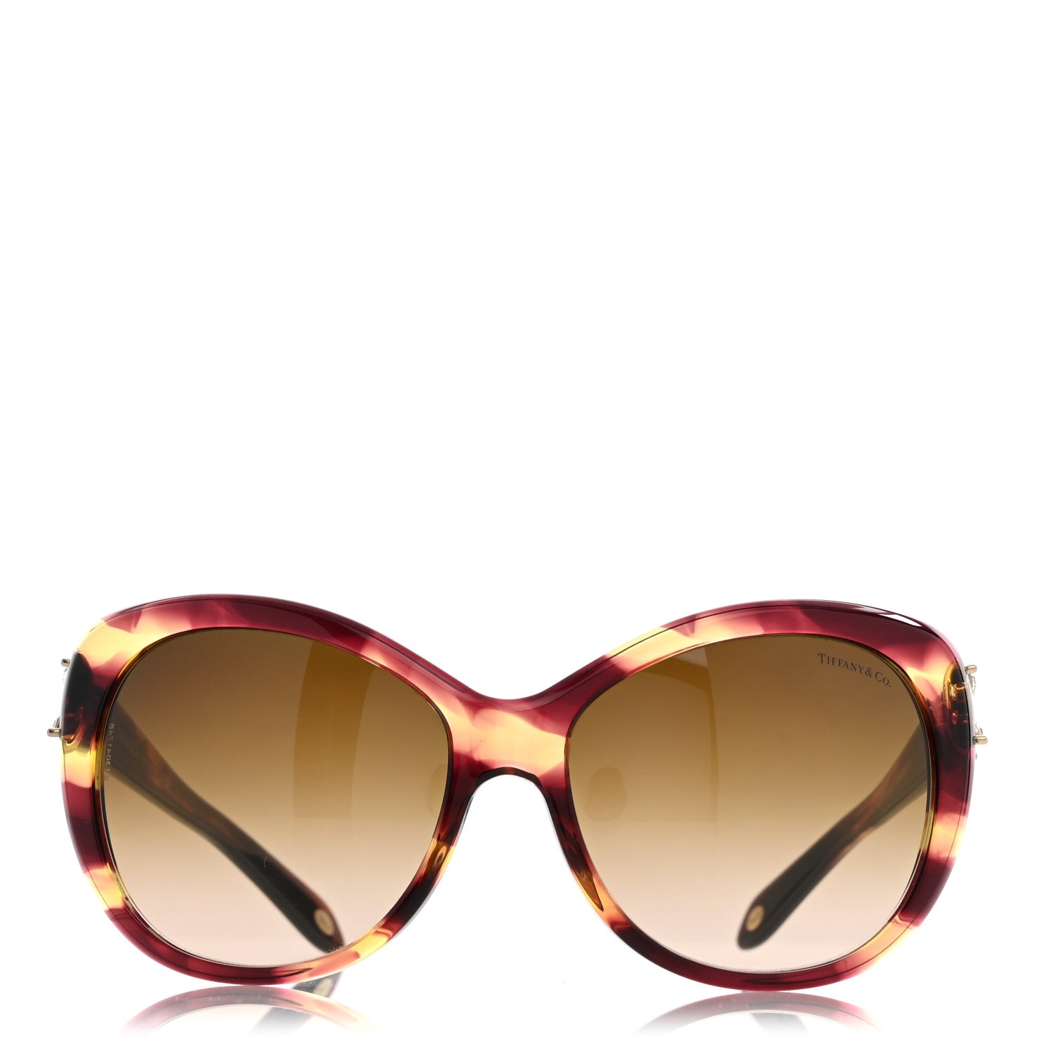 Tiffany Acetate Crystal TF4048-B Sunglasses Tortoise 2 of 9