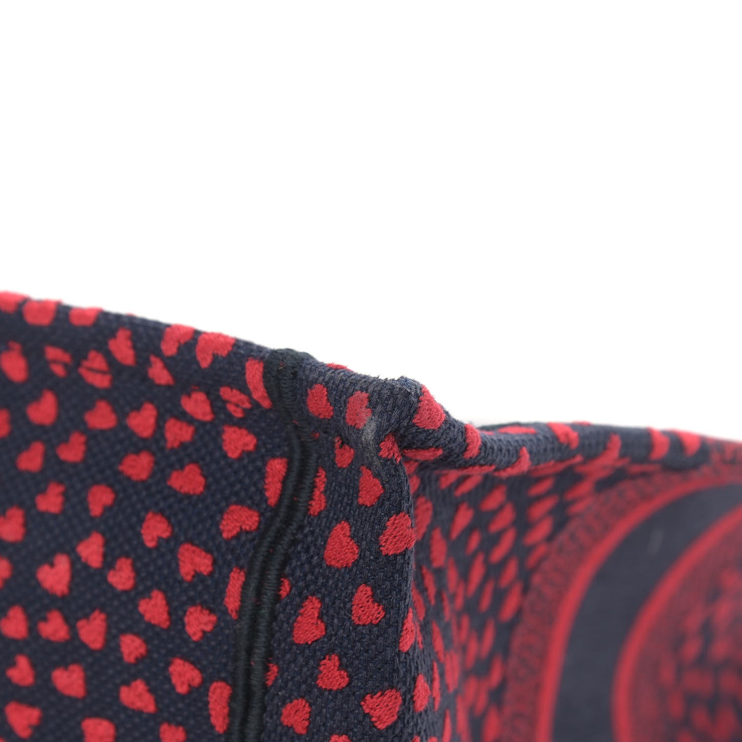 Canvas Embroidered Pop Heart I Love Paris Medium Book Tote Red Multicolor