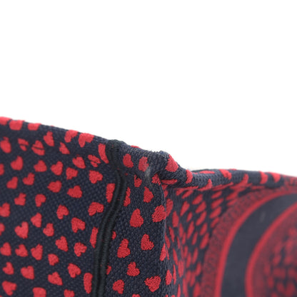 Christian Dior Canvas Embroidered Pop Heart I Love Paris Medium Book Tote Red Multicolor 9 of 14