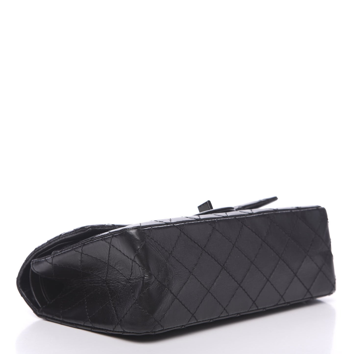 Aged Calfskin Quilted 2.55 Reissue 225 Flap So Black