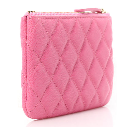 Chanel Caviar Quilted Small Cosmetic Case Pink 3 of 11