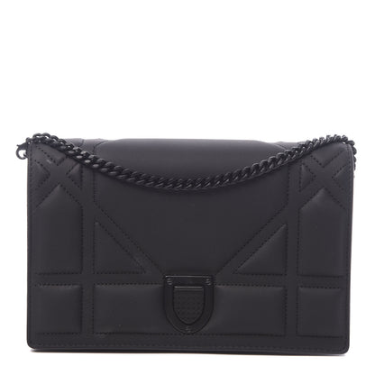 Christian Dior Ultra Matte Calfskin Diorama Wallet on Chain Pouch Black 1 of 11