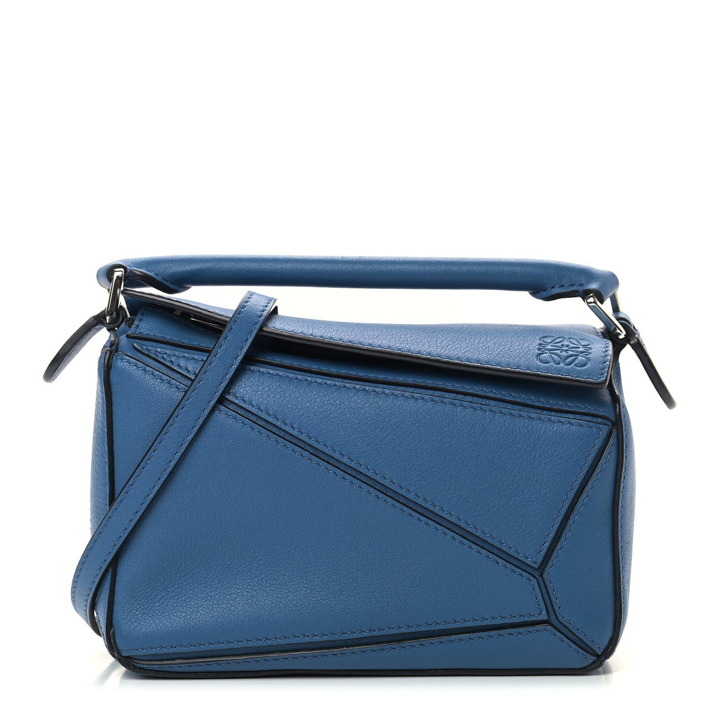 Calfskin Mini Puzzle Bag Blue