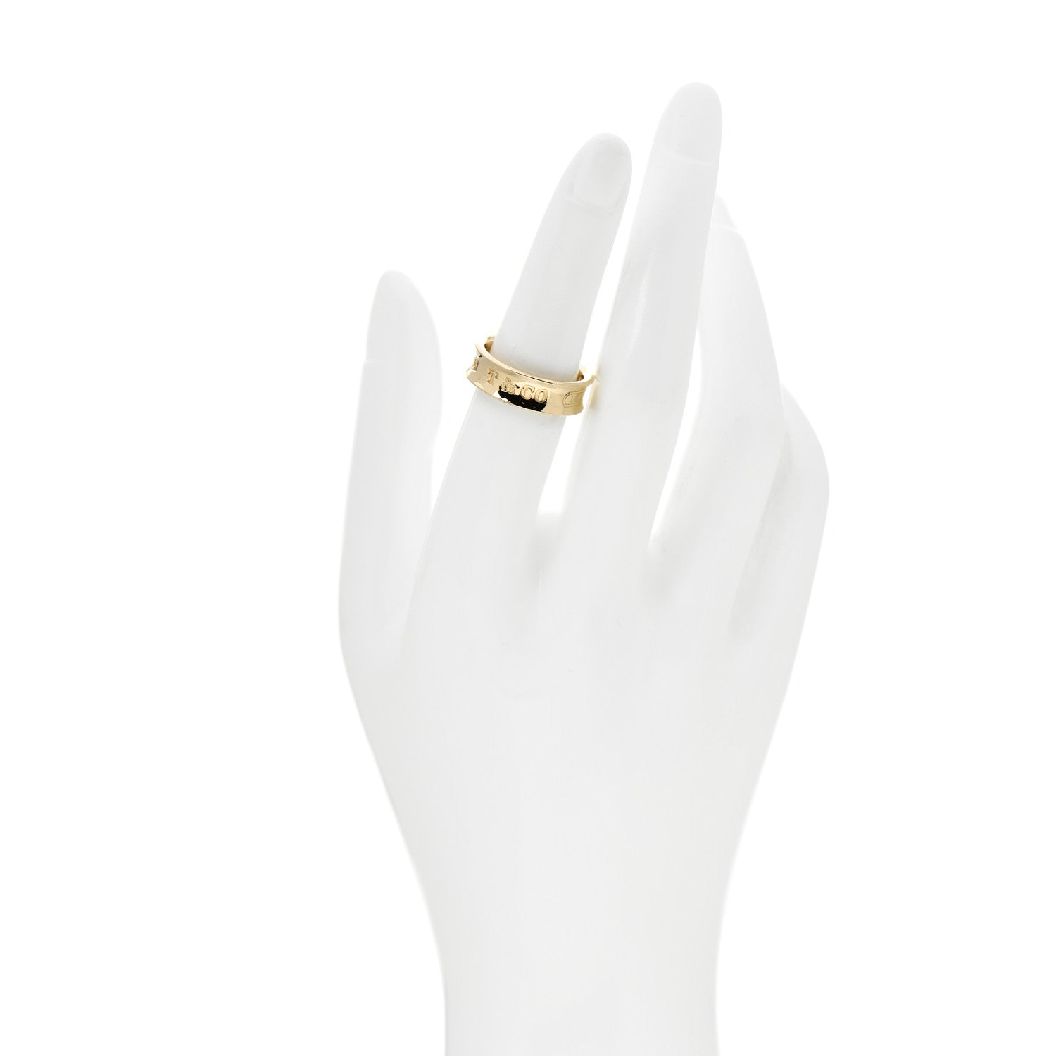 Tiffany 18K Yellow Gold 1837 Band Ring 52 6 2 of 7