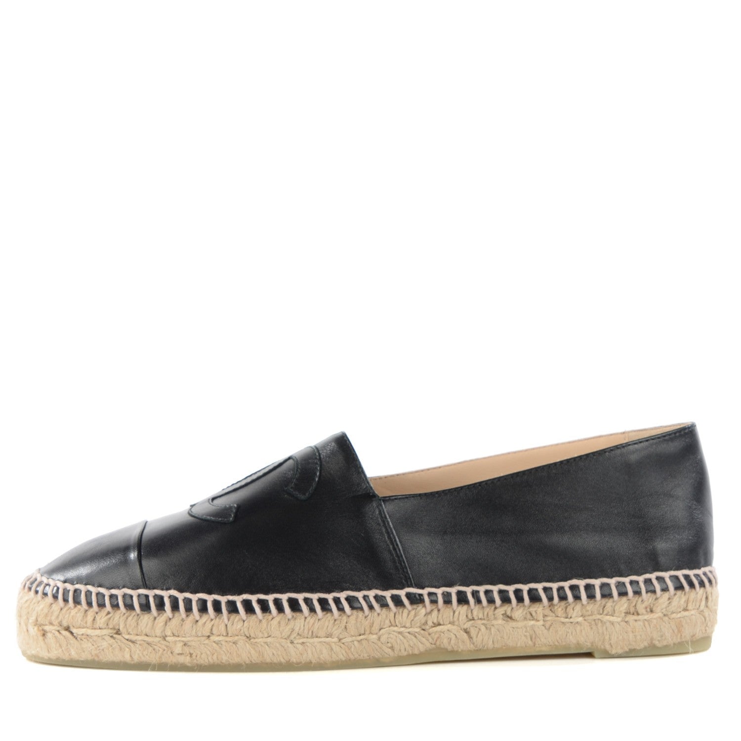 Chanel Lambskin CC Espadrilles 40 Black 1 of 11