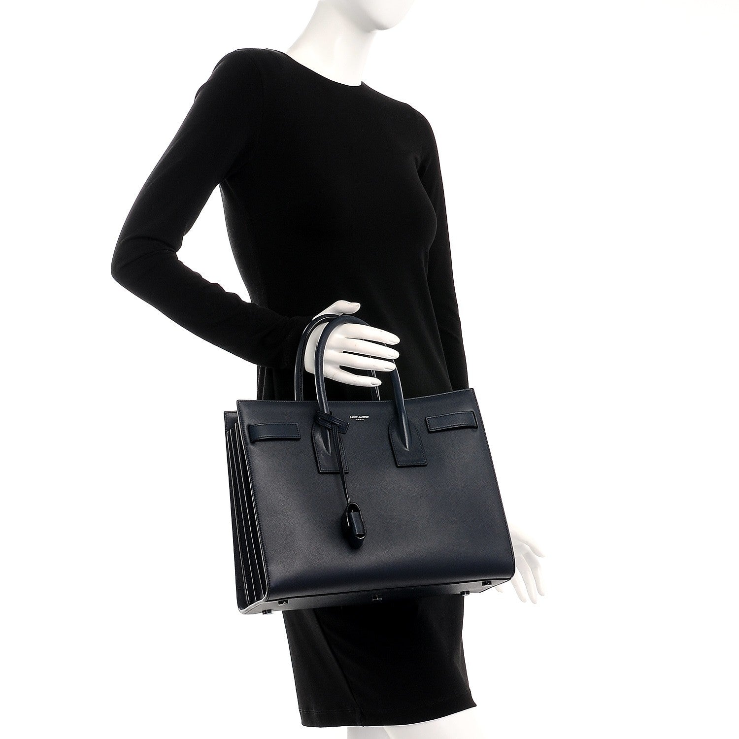 Saint Laurent Calfskin Small Sac De Jour Navy 3 of 9