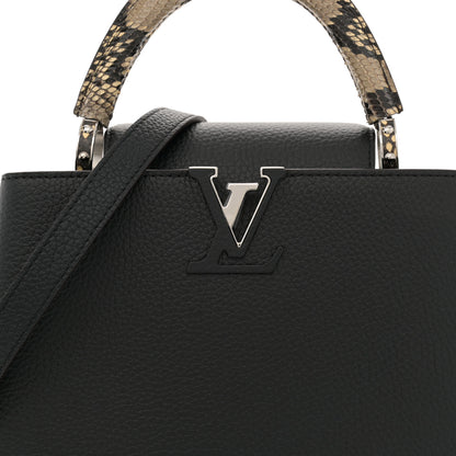 Louis Vuitton Taurillon Snakeskin Capucines BB Black 7 of 10