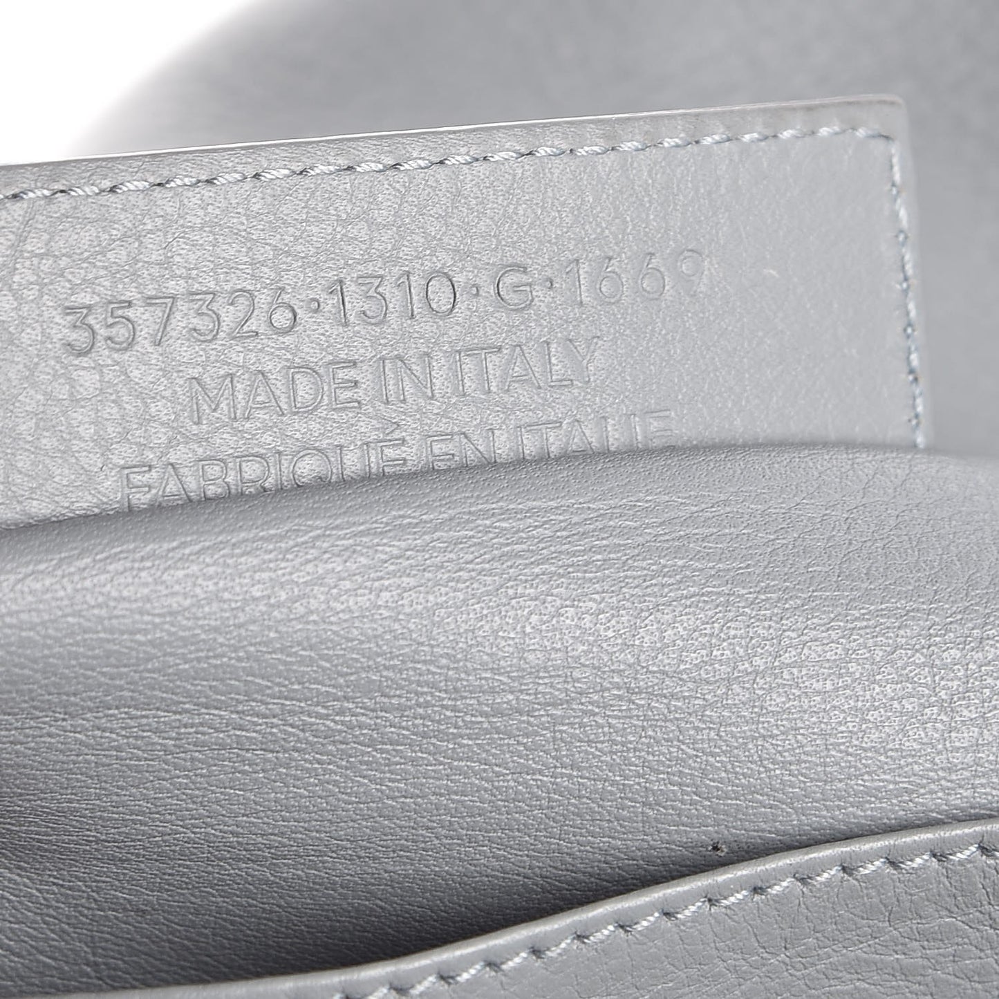 Calfskin Papier Sight Shoulder Bag Grey