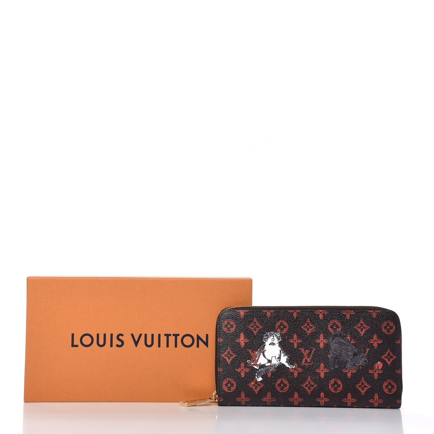Catogram Zippy Wallet Marron