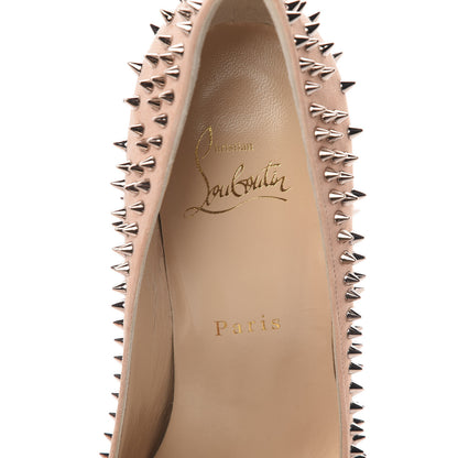 Christian Louboutin Veau Velours Studded Escarpic 100 Pumps 37 Pink Bronze 6 of 9
