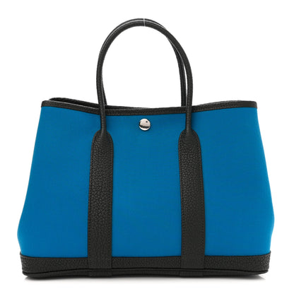 Hermes Toile Negonda Garden Party Tote 30 TPM Bleu Zanzibar Black 1 of 9