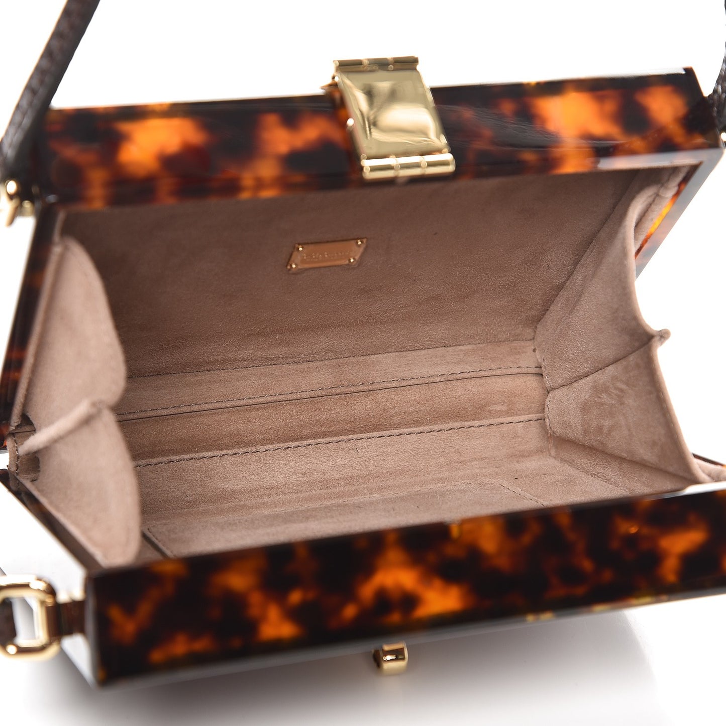 Plexiglass Tortoise Shell Effect Clutch Brown