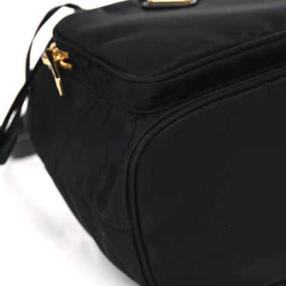 Prada Saffiano Tessuto Nylon Mini Bucket Crossbody Bag Black 8 of 12
