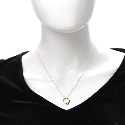 Tiffany 18K Yellow Gold Diamond T Pendant Necklace 2 of 6