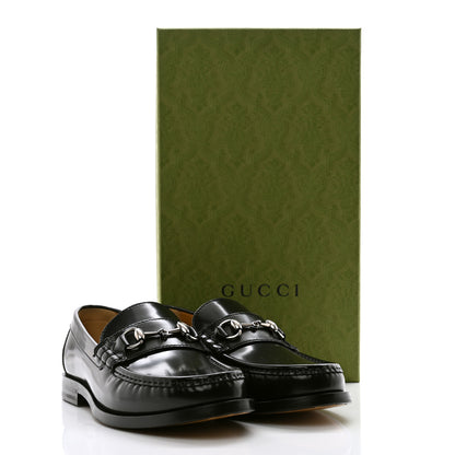 Gucci Mandala Goatskin Mens Horsebit Loafers 9 Black 10 of 10