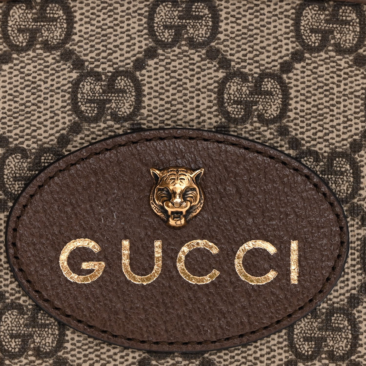 Gucci GG Supreme Monogram Mini Neo Vintage Double Zip Messenger Bag Beige New Acero Crop 15 of 15