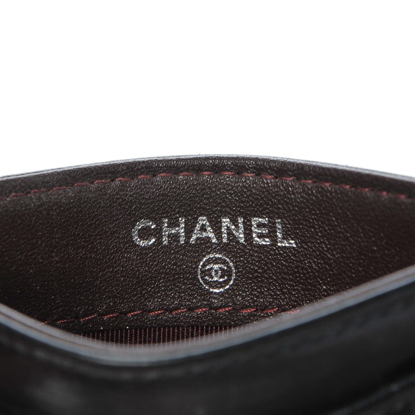 Lambskin Quilted Card Holder Black