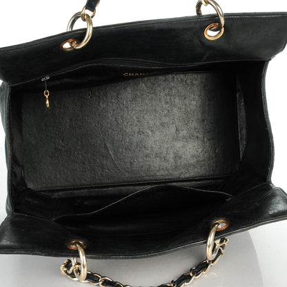 Chanel Lambskin Quilted Grand Shopping Tote GST Black 5 of 8