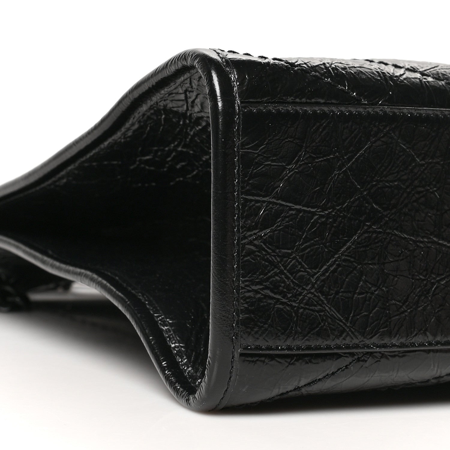 Saint Laurent Crinkled Calfskin Matelasse Monogram Medium Niki Shopper Tote Black 8 of 9