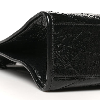 Saint Laurent Crinkled Calfskin Matelasse Monogram Medium Niki Shopper Tote Black 8 of 9