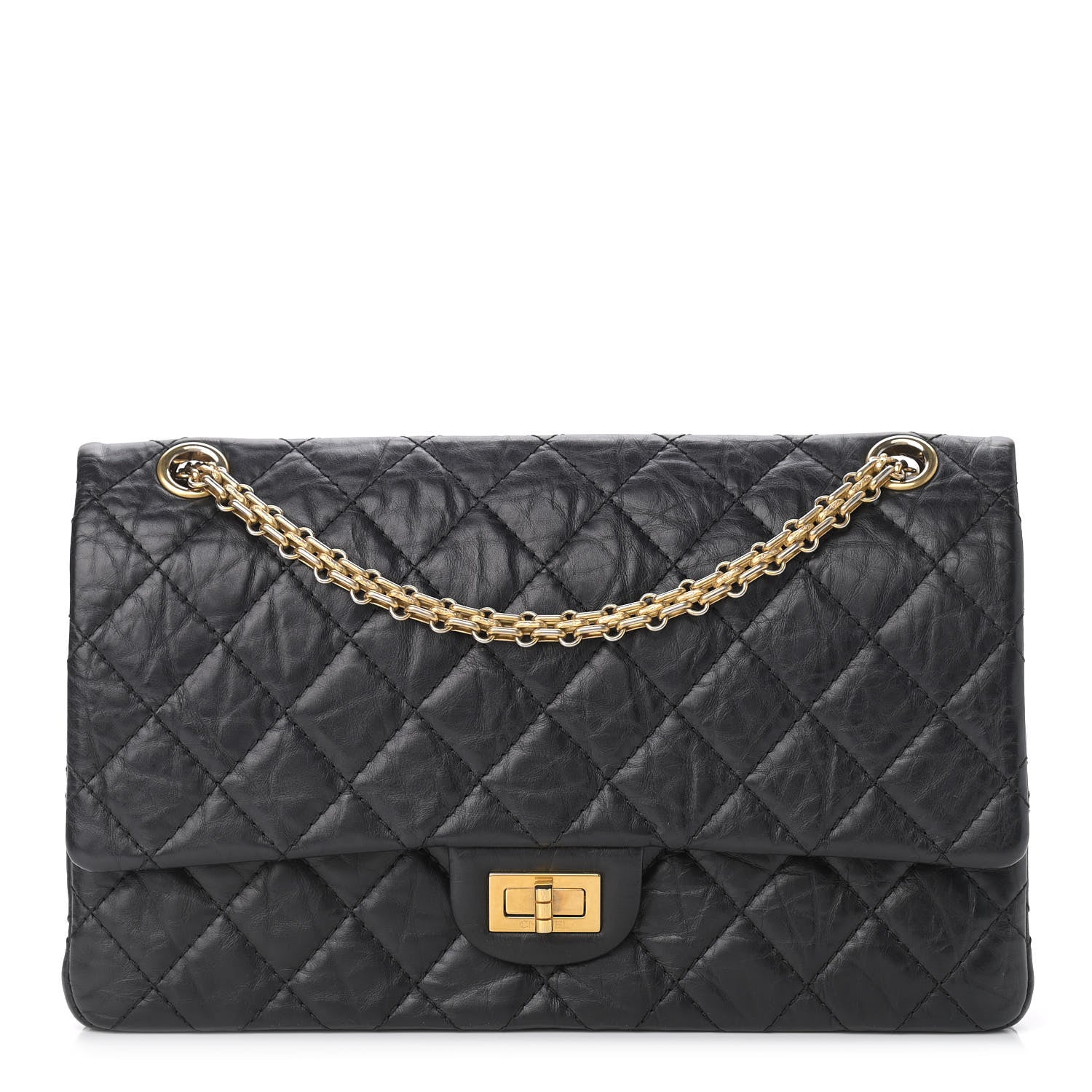 Chanel Aged Calfskin Quilted 2.55 Reissue 226 Flap Black 1 of 9